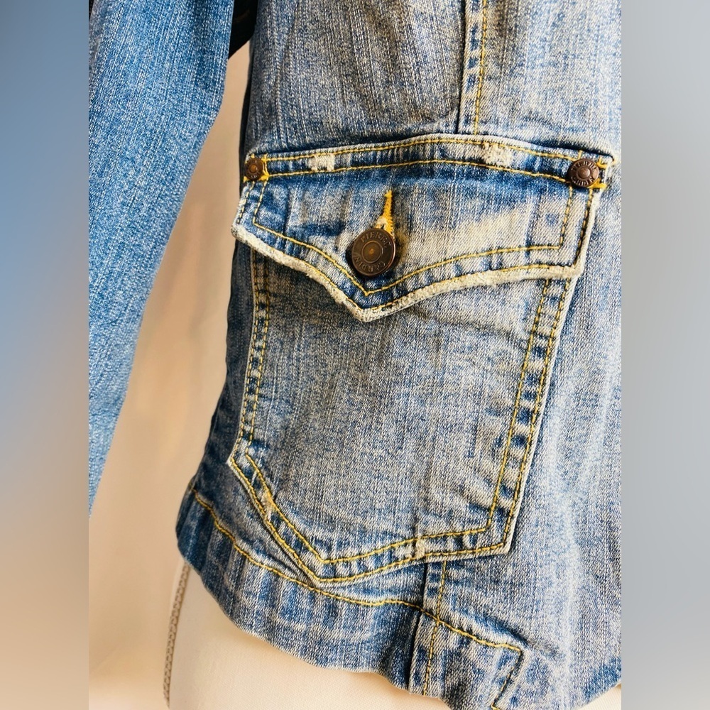 Vintage Pierre Cardin Stonewash Blue Jean Jacket Sz Large - Picture 3 of 15